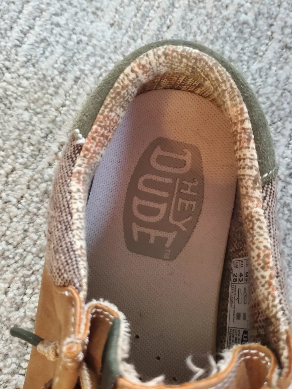 Hey Dude Men's Suede Sneaker Boat Shoe in Tan - Picture 4 of 11